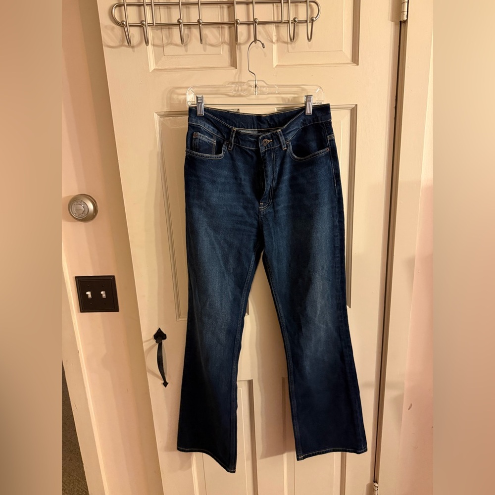 Massimo Dutti Dark Blue Flare Jeans